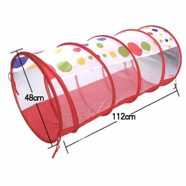Lekehus for barn - Ballbasseng - Tunnel - Rød - Polyester + tråder