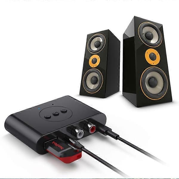 B21 Bluetooth-kompatibel 5.0 lydmottaker U-disk RCA 3,5 mm AUX-jack stereomusikkadapter