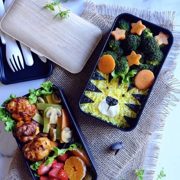 Bento Box - Matlåda - Svart - Lufttät - Mikrovågssäker - Samtida Design