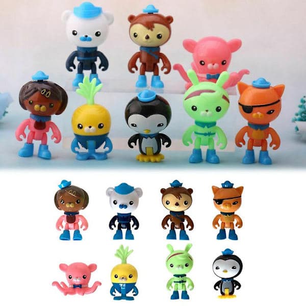 Barnpresenter 8 st/set The Octonauts Figurer Octo Crew Pack Leksats Actionfigur Dockleksak Dekor
