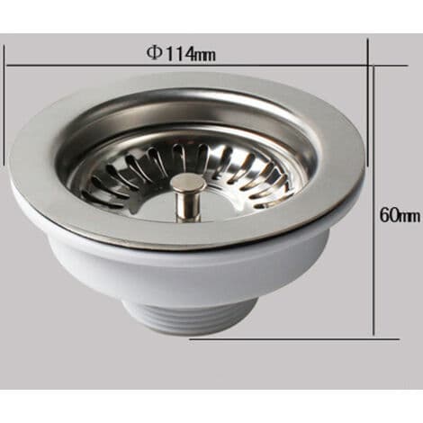 Manuel kurvesi afløb til vask, 114 mm diameter