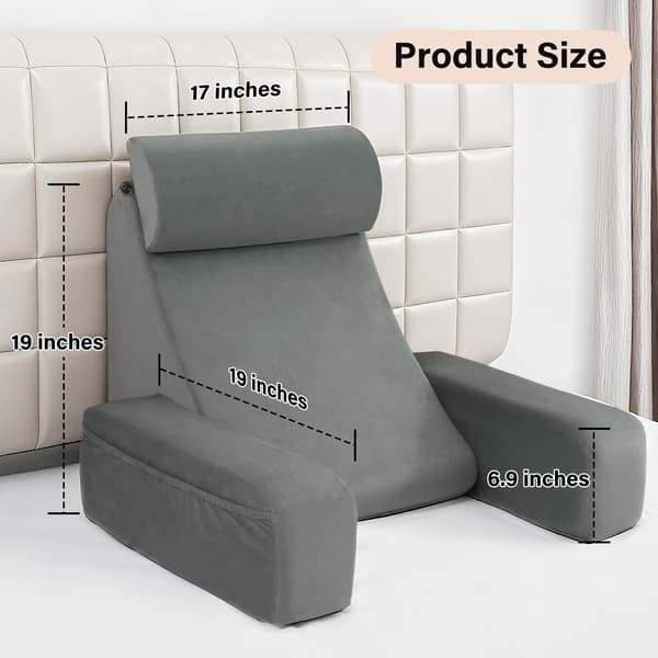 Lesepute med store lommer - Avtakbar sengegavl - Størrelse M - Beige