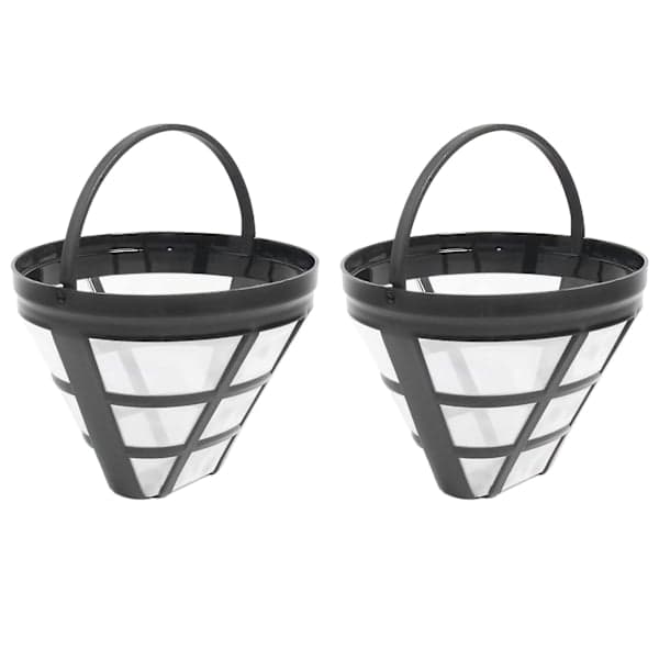 2-pack No.4 Återanvändbart kaffebryggarkorgfilter för Ninja-filter, passar de flesta 8-12 koppars kaffebryggare med droppfunktion