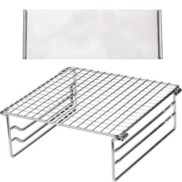 Sammenklappelig grill - Mini udendørs grill i rustfrit stål - Til picnics, vandreture, camping, grillfester