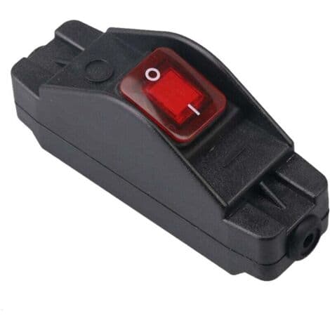 IP65 Knap Inline Ledningsafbryder Vandtæt Sort Tænd/Sluk-afbryder 30A 220V