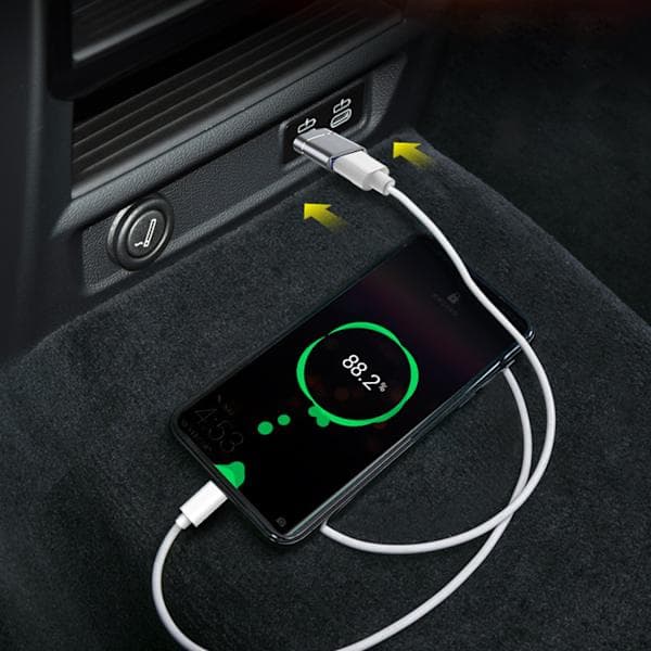 2-pak USB 3.0 til Type-C adapter med elegant sølvfinish