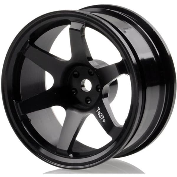 4P 6-eget aluminiumsfælg til RC 110 On-Road 1052 Drift TE37 Sort