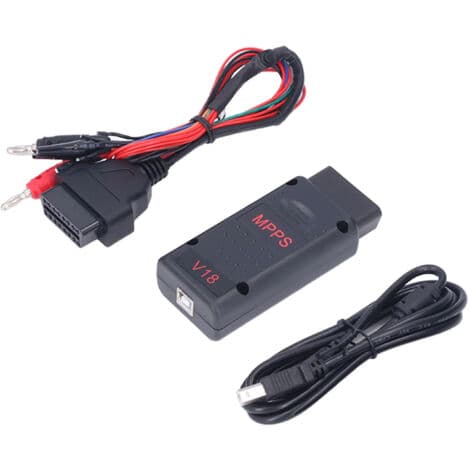 MPPS V18 diagnoseverktøy – Kompatibel med Fiat og Opel – Leser/skriver EEPROM og Flash uten en BDM-programmerer – Adapter inkludert