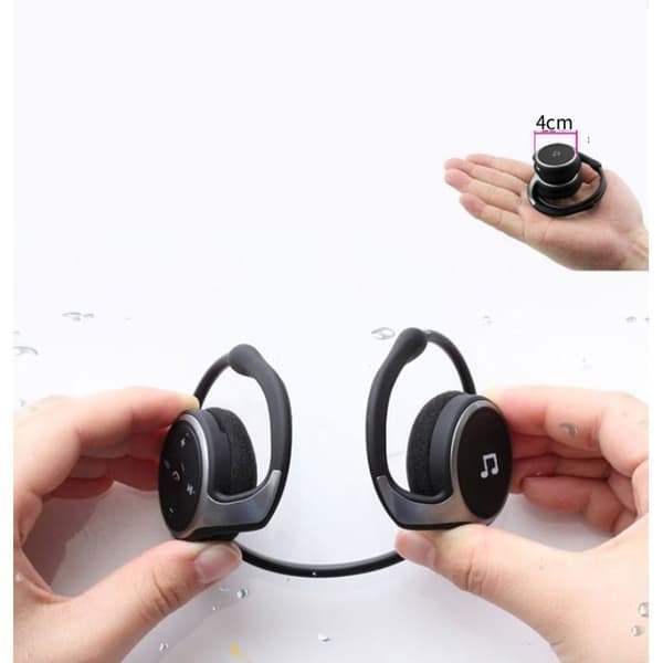 Trådløst Bluetooth-headset - Vanntett - Hi-Fi Stereo - Sammenleggbart og lett - Ideelt for løping og treningsstudio - Svart