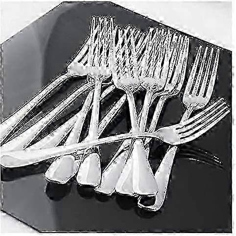 Gafflar, 12 st Heilwiy presentbestick i rostfritt stål bordsgafflar set 20 cm