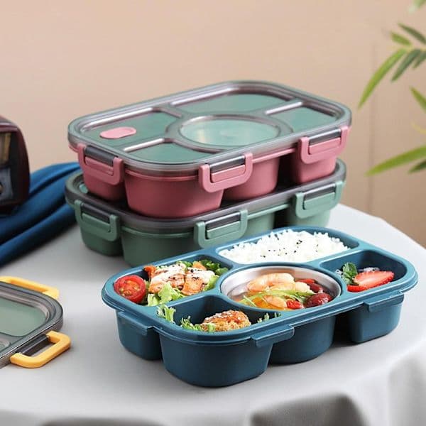 Matboks med flere rom, BPA-fri, stor kapasitet