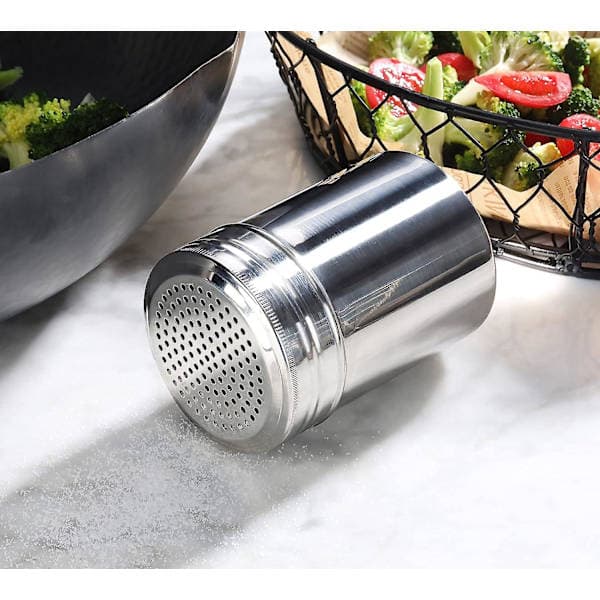Saltbøsse i rustfritt stål for salt, sukker, krydder og pepper