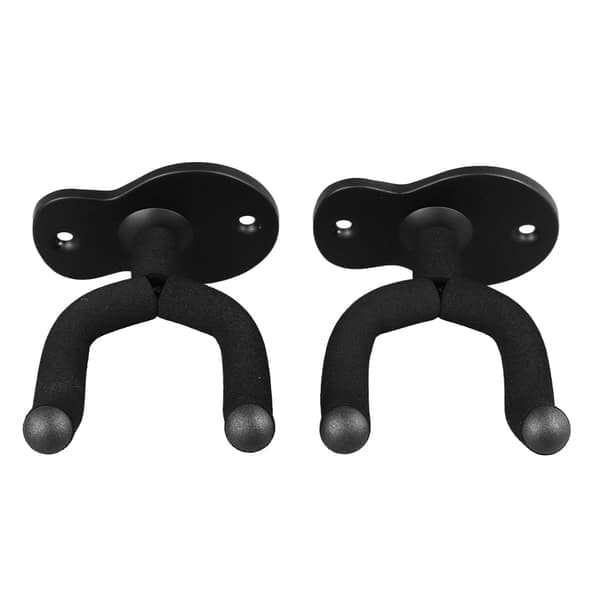 2 st gitarrväggfäste i metall, multifunktionell gitarrhängare med 5 plektrum för ukulele