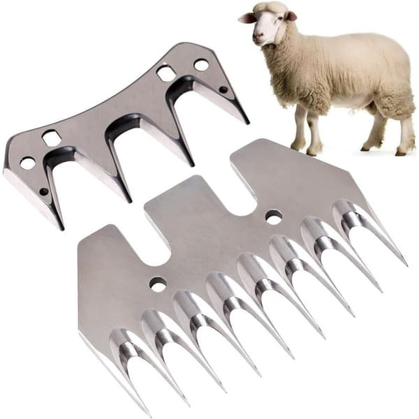 Rette 9-tanns saueklippeblader, saueklippeblader og kammer, erstatningsblader for geiteklippere