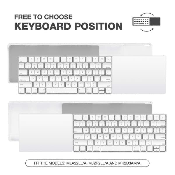BESTAND Justerbar Skrivebordsstander til Apple Magic Trackpad 2/3/Magic Keyboard 2/3