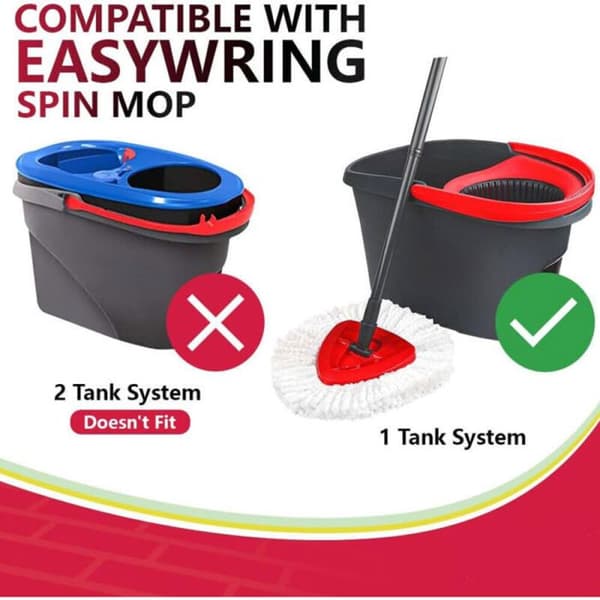 EasyWring utbytesmopphuvuden – Tvättbara, lätta att rengöra – 3-pack