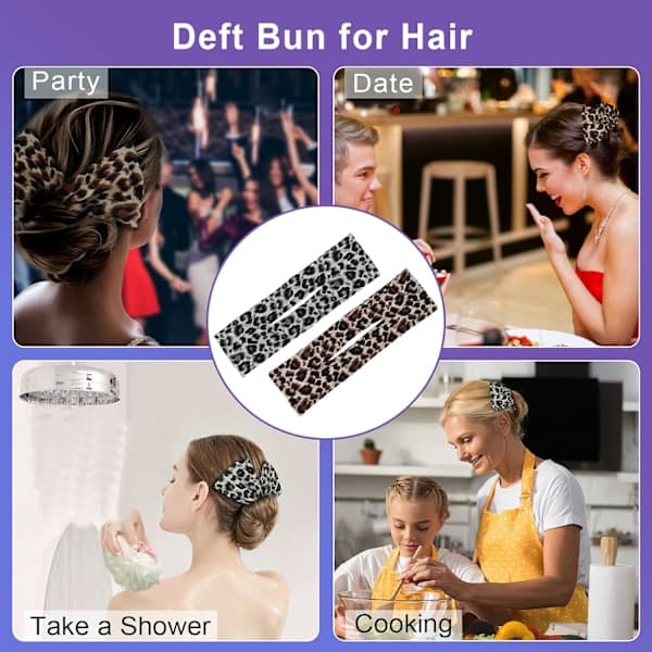 2 st Deft Bun för hår, tryckt hårbullemaskin för kvinnor