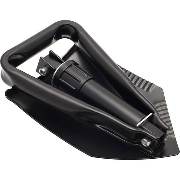 Minispade - Sammenleggbar hakke - Stålhakke - Svart - Lengde 31 cm (sammenfoldet) - 41 cm (utfoldet) - 15,5 cm (demontert)