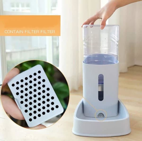 Vattendispenser för husdjur, automatisk vattenskål för hundar, stor 3,8L automatisk dricksfontän