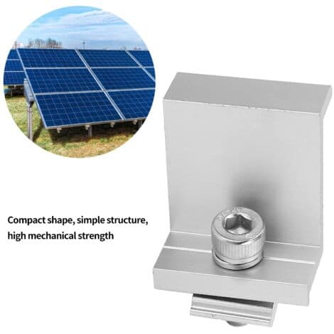 Solpaneländklämmor – 10-pack – Vattentät aluminiumlegering – Snabb och säker installation