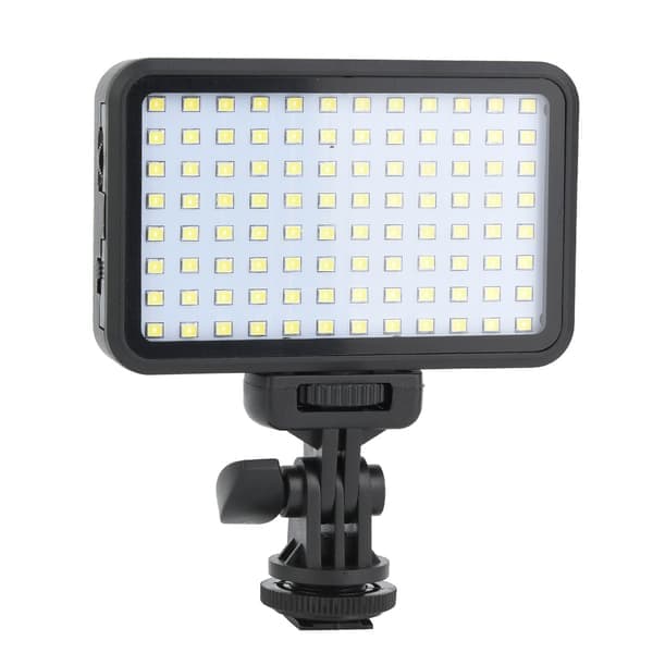 Plast 96LED 3200-6000K Kamera LED Videolys Sæt med Batteri og Oplader