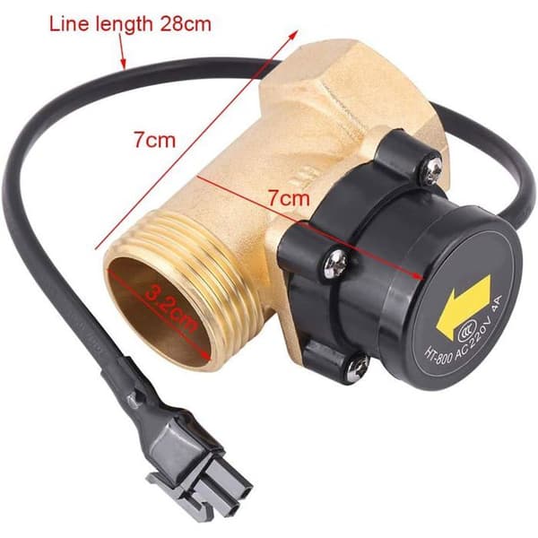 Vandstrømsafbryder, HT-800 G1 Gevind 220V Vandpumpe Flowsensor Automatisk Kontrolafbryder