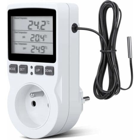 Termostatkontakt, digital timerkontakt, programmerbar digital kontakt med sond, programmerbar digital timer, termostatkontakt