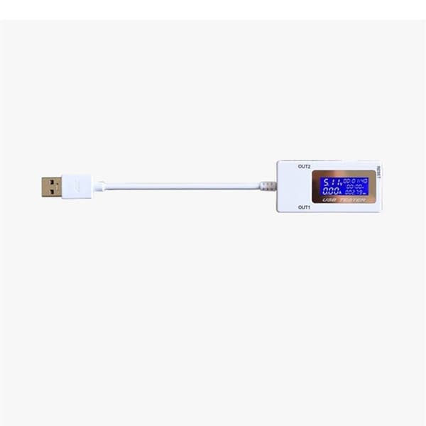 Mini dobbel USB spenningstester USB strømmåler belastningstester overvåker USB-porter digitalt display DC 4-30V 0-5A 0-150W