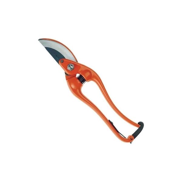 Smidd beskjæringssaks, hagesaks, grenkutter, blomstersaks, 230 mm lang, oransje