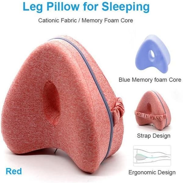 Ortopedisk Memory Foam Sovkudde | Benstödskudde, Ryggsmärtlindrande Kudde