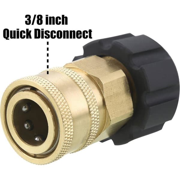 Højtryksrenseradapter, 9,5 mm lynkoblingssæt, M22 14 mm til M22, metrisk fitting, 5000 PSI