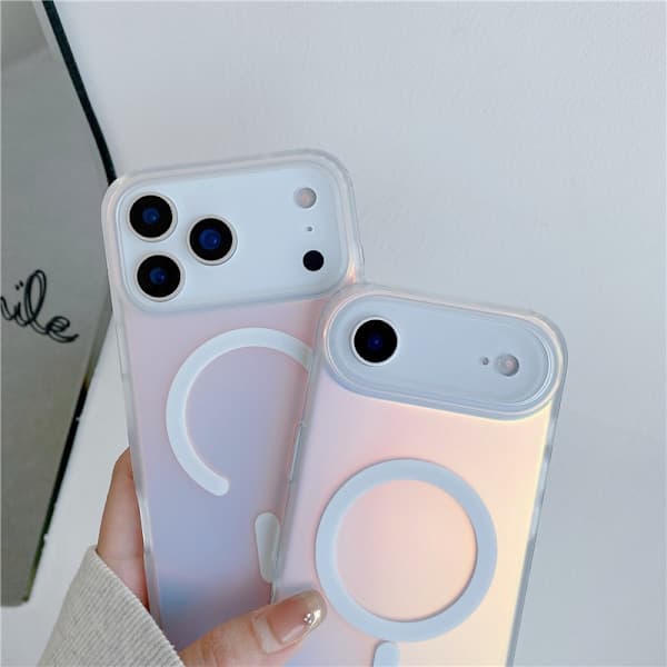 For iPhone 17/iPhone 17 Pro/iPhone 17 Promax mobildeksel, lasergradient magnetisk mobildeksel iPhone 17 Pro iPhone 17 Pro