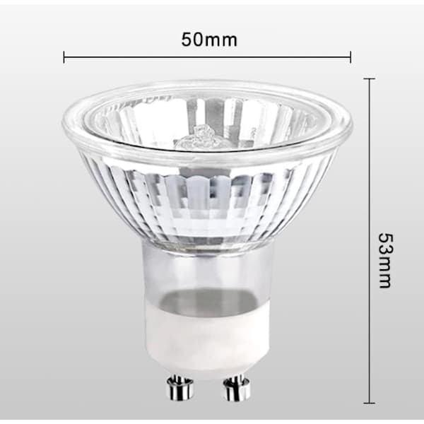 4-pack GU10 Halogenlampor 50W, 220V GU10 Halogen Spotlight 2800K Varmvit 4 50W