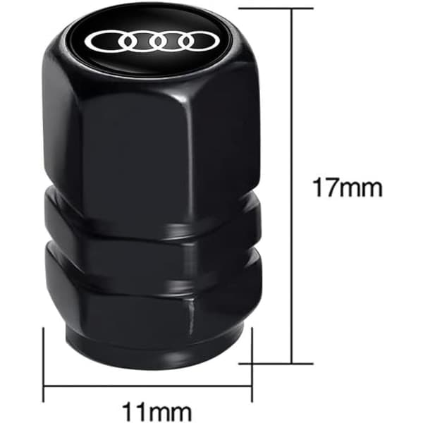Bildækventilhætter, støvhætte til Audi A1 A3 RS3 A4 A5 A6 A7 RS7 A8 Q3 Q5 Q-FA-