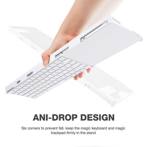 BESTAND Justerbart Skrivebordsstativ for Apple Magic Trackpad 2/3/Magic Keyboard 2/3