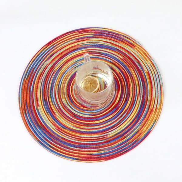 Pyöreät pöytätabletit - 6 kpl - Pestävät - Lämmönkestävät - Luistamattomat - 38 cm