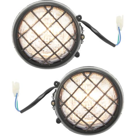 Par LED-forlygter til ATV, 12V, med pærer, udskiftningslampegitre til Warrior 1996-2001