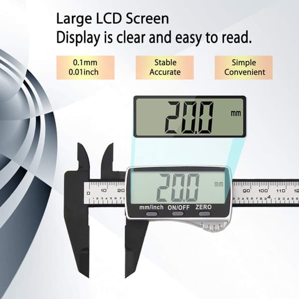 150 mm digital skyvelære, elektronisk skyvelære med Precision-FX-