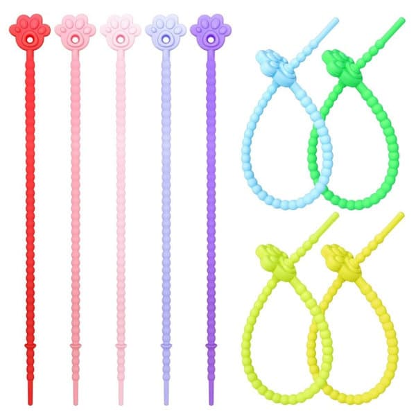 10 kpl nippusiteitä silikoniköysi VÄRI 2 VÄRI 2 VÄRI 2 Color 2 Color 2