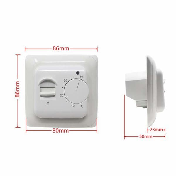 Manuel rumtermostat til elektrisk gulvvarme med probe AC 220V 16A, regulator