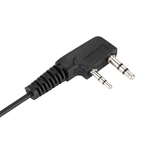 Ørekrok-headset med PTT for 2-pinners walkie-talkie