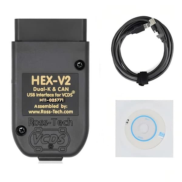 HEX V2 VAG Flersproget VCDS 24.7 ATMEGA162 FT232 5054 Køretøjstester-FA-
