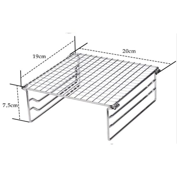 Sammenklappelig grill - Mini udendørs grill i rustfrit stål - Til picnics, vandreture, camping, grillfester