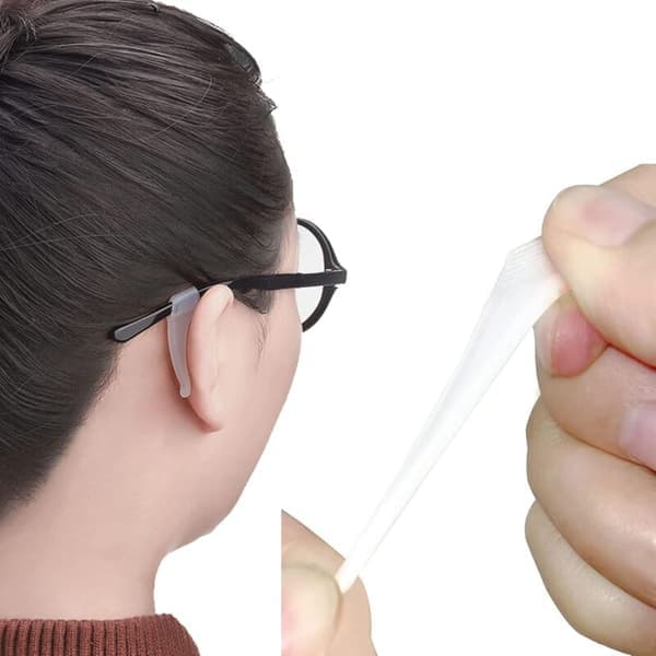 20 par silikonöronkrokar för glasögon halkfria silikon