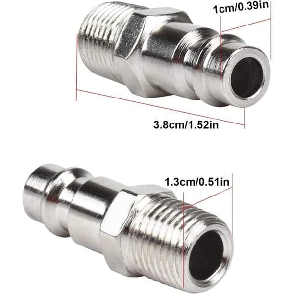 Kompressor snabbkopplingar, 10 stycken 1/4\" BSP kompressorkopplingar pneumatisk snabbkoppling luftkoppling