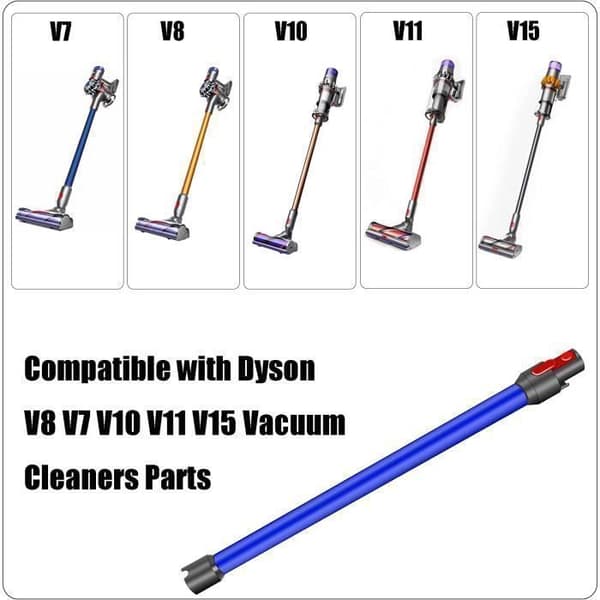 Teleskoprør Stiv Stang Forlænger kompatibel med Dyson V11 V10 V8 V7, Længde 72 CM, Quick Release Rør - Blå Blue