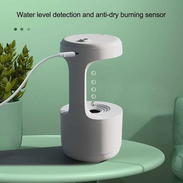Luftfuktare - JIANGZHA - 800 ml - Kall dimma - LED-display - Torrkörningsskydd