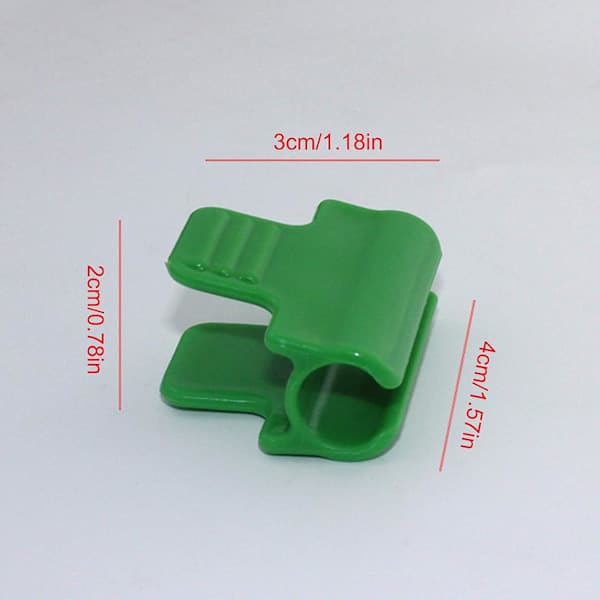 Sæt med 24 plastikclips til drivhuse, net, hegn 11 mm udvendig diameter