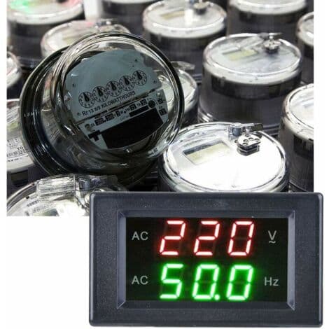 Dobbelt LED-display Generator Digital AC Voltmeter Frekvens Testværktøj Måler