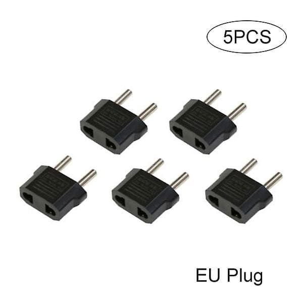 5 stk 110V til 220V konverteringsadapterplugger Reiseadapteromformer EU-plugg